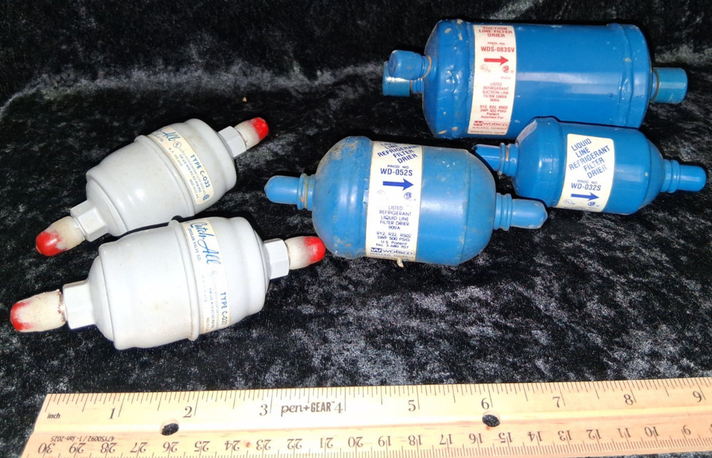 Lot of 5 Line Filter Driers Watsco and Sporlan Valve UNKNOWN Condition