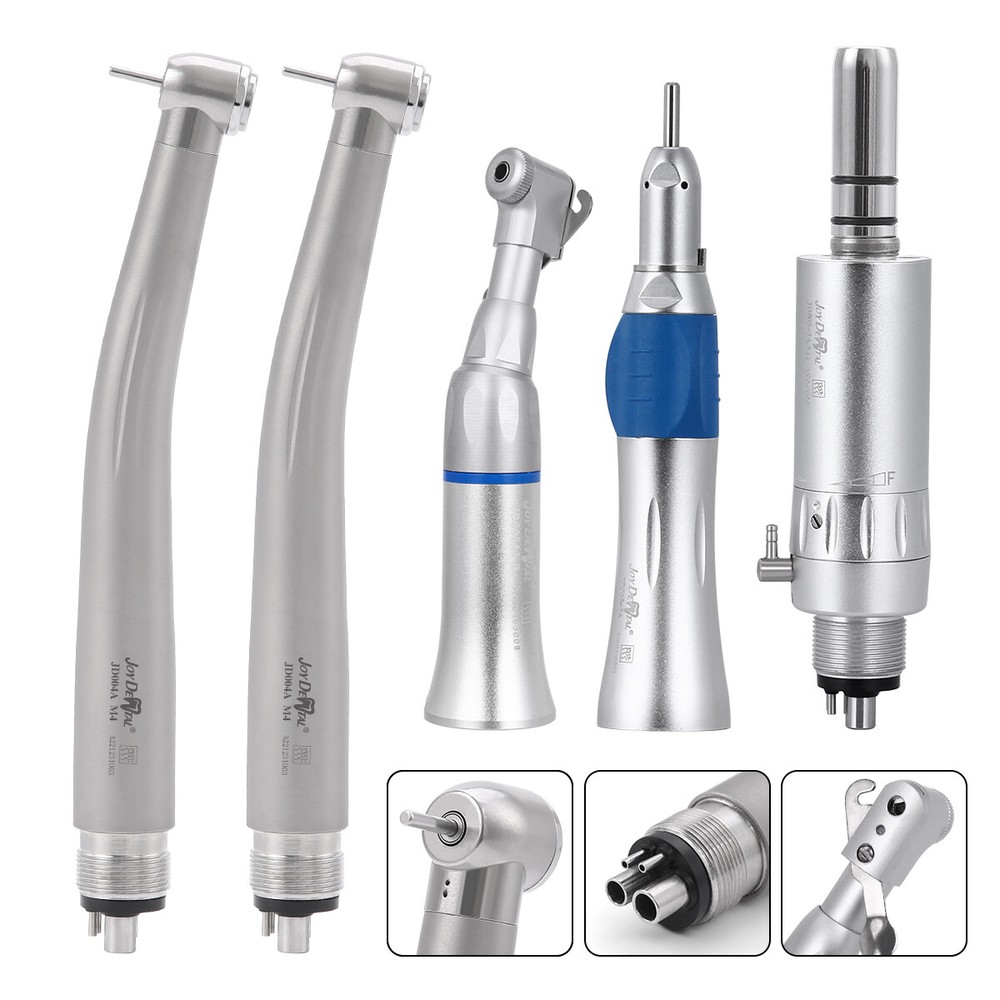 1 Set Estilo Dental 4 Agujero Alta y Baja Velocidad /Kit de Pieza de Mano de