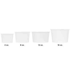 Karat Earth 16oz Eco-Friendly Paper Food Containers – White (114.6mm), KE-KDP16W
