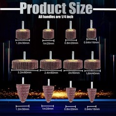 8/24 Flap Discs 80 Grit 1/4” Shank Grinding Wheel Flapper Wheel for Die Angle