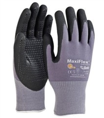 3 PR 34-844 MaxiFlex Nitrile Grip Foam Dotted Palm Coated PROTECTIVE WORK GLOVES