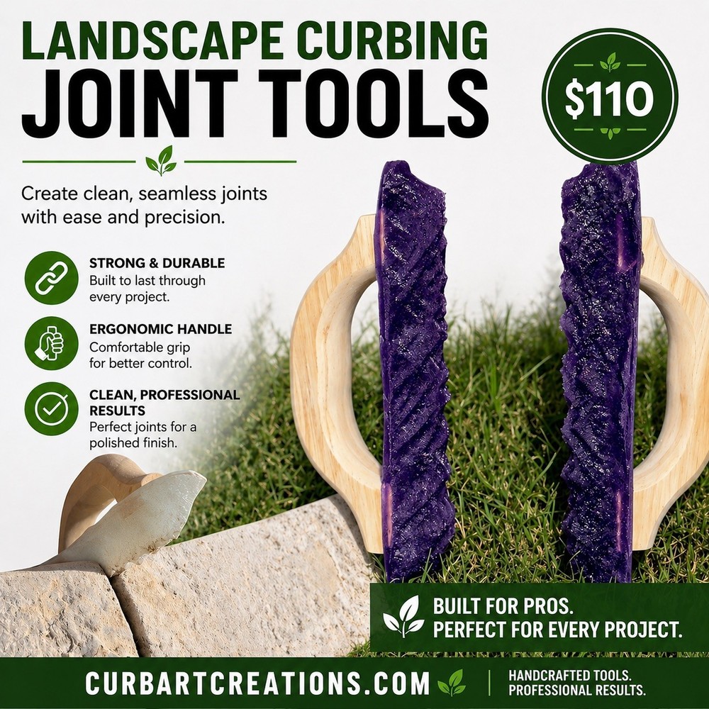 Landscape Curbing Joint/ Grout Tool 2pc