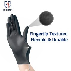 Heavy-Duty 5 Mil Black Nitrile Exam Gloves (Disposable & Powder-Free)