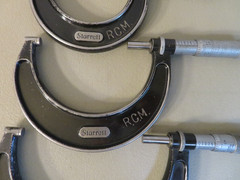 4 – STARRETT No. 436 Outside Micrometer 5in, 4in, 3in, 2in
