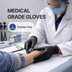 Vinyl Synthetic Exam Gloves 4 Mil Latex Free Disposable Gloves for Medical