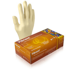 Latex Exam Gloves (1 – CASE) 10X BOXES, Aurelia Vibrant 5.5 mil – Powder Free,