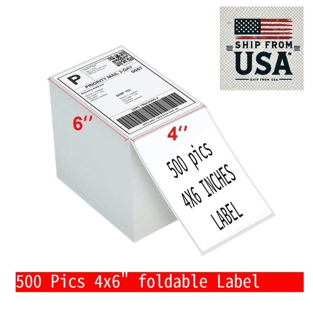 500 4X6 Thermal Paper Shipping Labels Logistics Labels for Thermal Printers