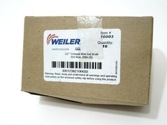 WEILER 10003 1/2 in. Crimped Wire End Brush Steel .014 10-Pack 25,000 RPM USA