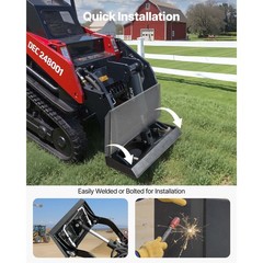 Uimoso 1/4″ Skid Steer Mount Plate Steel Mini Quick Attachment Adapter Loader