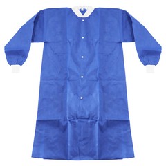 JMU Dental Disposable Lab Coat Gown 3 Pockets Blue Full Sleeve SMS Medical S-XL