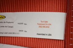 Tie 4 Safe Winch Strap Flat Hook 4″x30′ 5400lb WLL USA Heavy Duty Truck Trailer