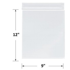 SKmax 2mil Reclosable Clear Zipper Bag Size 9×12: 100ct to 1000ct