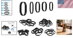 62Pcs Tactical Heavy Duty Elastic Wide Thick UV Heat Cold Resistant Rubber Bands
