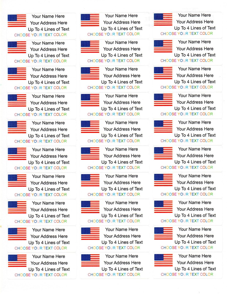 60pcs Personalized Return/Mailing Address labels – 1″ x 2.625″ – Free Shipping