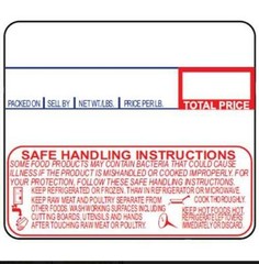 Detecto 6600-3003 500/roll DL Series Safe Handling Label