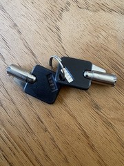 Tubular Key Set 2 Keys For Different Uses Brand Unknown. Number 1257