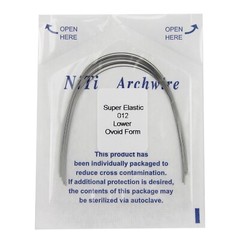 100pcs Dental Orthodontic Arch Wire Niti Stainless Steel Round Rectangular Ovoid