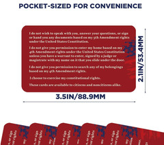 20 PCS Know Your Rights Immigration Red Card – English & Spanish 20PCS, red