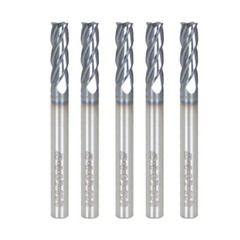 5Set 3/16″ 4 Flute 2″ Overall Length Regular Carbide End Mill TiALN COATED New