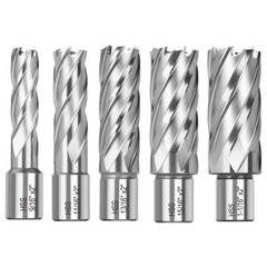 5pcs HSS Annular Cutter Set 3/4″ Weldon Shank Magnetic Drill Bit 2” Depth