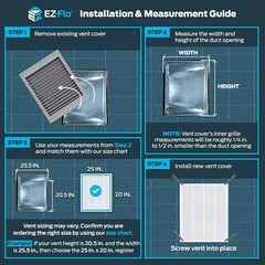 20 In. X 25 In. Steel Return Air Grille Free Ship NEW