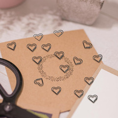 100 PCS Love Heart Shaped Paper Clips, Decorative Paper Clips, Heart Paper Cl…