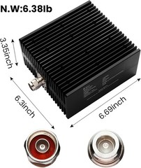 200W N-Type 60dB Attenuator DC to 3GHz 50 Ohms, Precision Adjustable Signal Loss