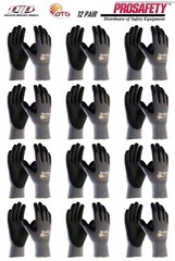 34-844 MaxiFlex Nitrile Grip Dotted Palm Coated PROTECTIVE WORK GLOVES 12-MEDIUM