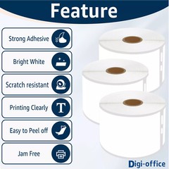 2-5/16″ x 4″ White Shipping Labels for Dymo 30256 LabelWriters XL/XL+ SE200