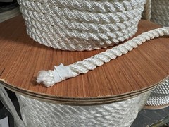Twisted Nylon Rope 1/2″ x 600ft Spool, White, 3 Strand, Sold by the Spool
