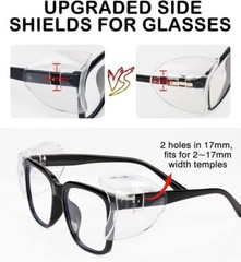 1~200 Pairs Side Shields For Eye Glasses Slip On Safety Glasses Shield Universal