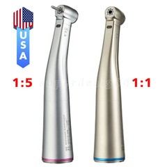 Dental 1:5 1:1 Electric Fiber Optic LED Contra Angle Handpiece Fit NSK Kavo to