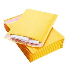 50Pcs Coolpkg #000 4″x8″ Secure Seal Kraft Bubble Mailers Padded Envelopes 4×8