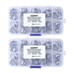 AZDENT Dental Ortho M Series Buccal Tube With Bands 1st Molar Roth.022 36#-40+#