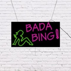 LED Bada Bing ! | Light-up Sign | 31″W x 17″H x 2″D