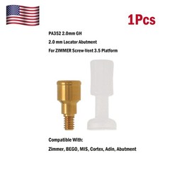 Dental Zest Locator Attachment Abutment for Zimmer ZimVie 3.5mm Implant platform