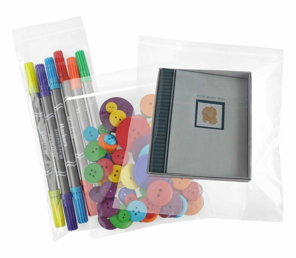 Clear Reclosable Top Seal Zip Lock Baggie Jewelry Plastic Bags 1000 Pieces 2 mil