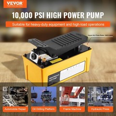 10,000 PSI Air Hydraulic Pump with 0.42 Gal Reservoir for Automotive Repairs