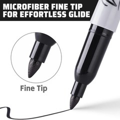 36 Pack Permanent Markers Fine Tip, Black Permanent Marker Pens for Office,