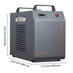 VEVOR Industrial Water Chiller CW-5200 7L 13L/min Laser Chiller with Compressor
