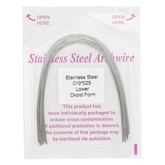 100pcs Dental Ortho Arch Wire Natural Niti Stainless S Round Rectangular Ovoid
