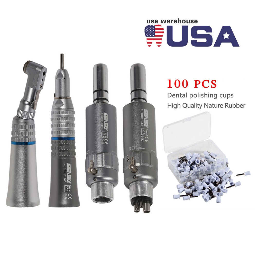 NSK Style Dental Slow Low Speed Handpiece Contra Angle Straight Motor 2/4Hole YP