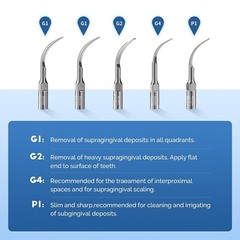 For Cavitron Dental Portable Ultrasonic Piezo Scaler 5*Tips fit EMS Woodpecker