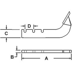 BSS2534N Box Scraper Shank for Compact Tractors Fits Ford Fits Kubota Fits JD