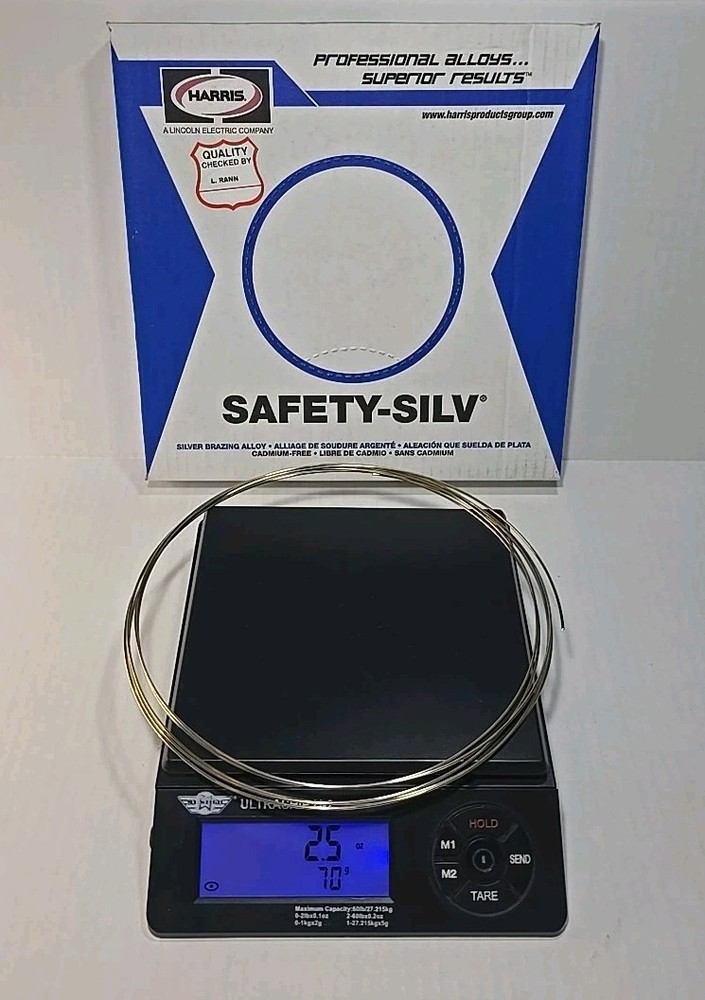 2 Troy oz (approx 12 ft) Harris Safety-Silv 56 Silver Brazing Alloy Cadmium Free