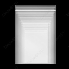 100PCS Clear Zip Seal Plastic Bags Jewelry Zipper Top Lock Reclosable Baggies