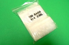 2000 Zip Seal Lock Bags 2Mil Clear 4×4 Reclosable Poly 4″ Square Bag 2,000 Pcs