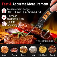 TP605 Instant Read Meat Thermometer for Cooking, Waterproof Digital Food Ther…