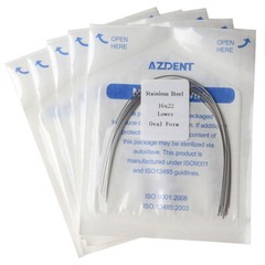 AZDENT 10pcs Dental Orthodontic Stainless steel Arch Wire (rectangular)