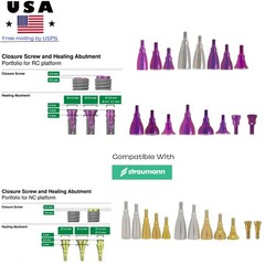 20Pcs US Dental Healing Abutment Closure Screw Fit Straumann B0ne Level NC/RC Ti